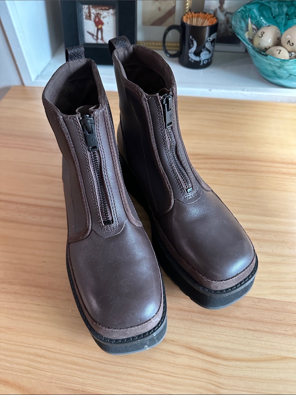 UGG Cityfunc Zip Water-Resistant Platform Bootie 8.5